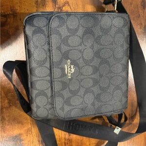 Coach Signature Black Crossbody Bag NWOT